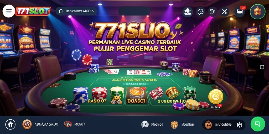 Tampilan gameplay Live Casino menarik di 171SLOT dengan dealer profesional.