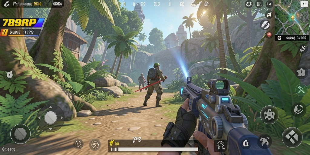 Screenshot game TPS 789RP menunjukkan aksi pertempuran yang mendebarkan.