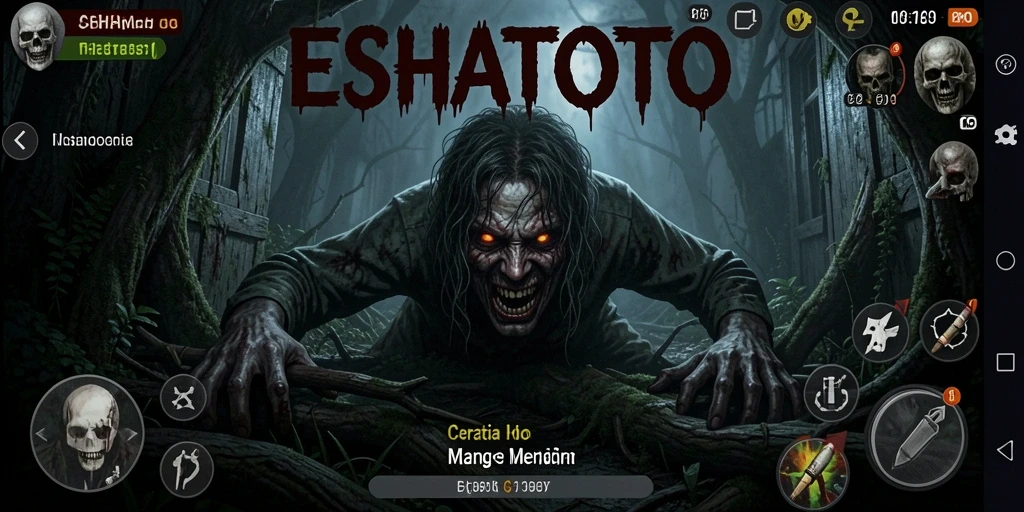 Gameplay ESHATOTO yang penuh ketegangan dan kengerian.