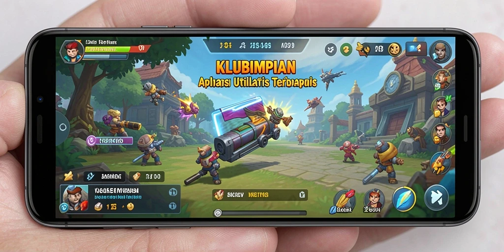 Tampilan utama aplikasi KLUBIMPIAN dengan berbagai fitur utilitas.