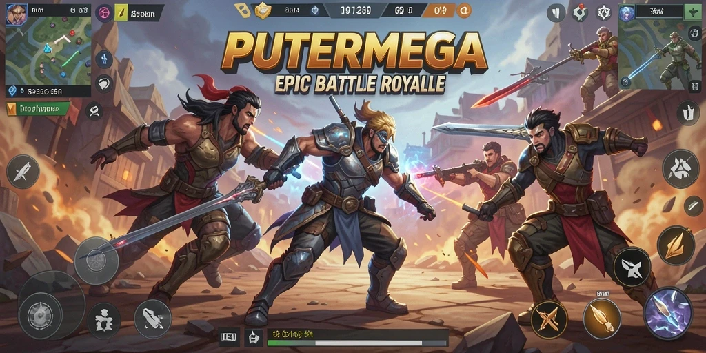 Gameplay menegangkan dalam PUTERMEGA saat pemain bersaing untuk bertahan hidup.