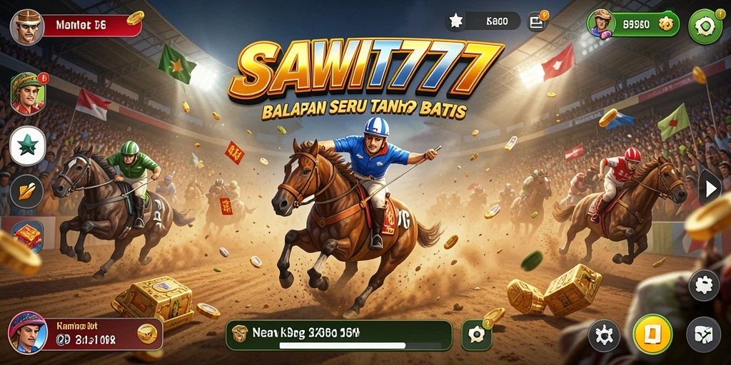 Tampilan gameplay balapan yang memukau dan penuh aksi.