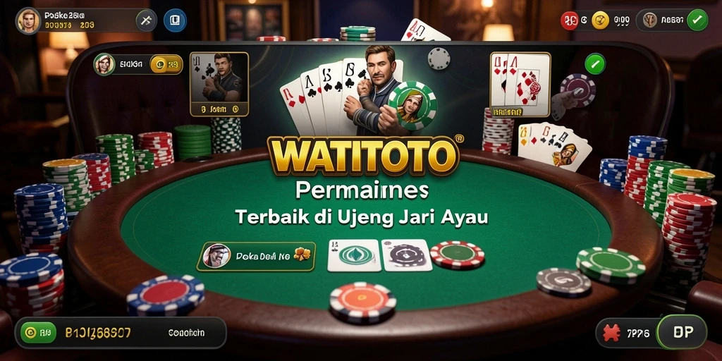 Screenshot WATITOTO menampilkan gameplay seru dan interaksi pemain dalam permainan poker.